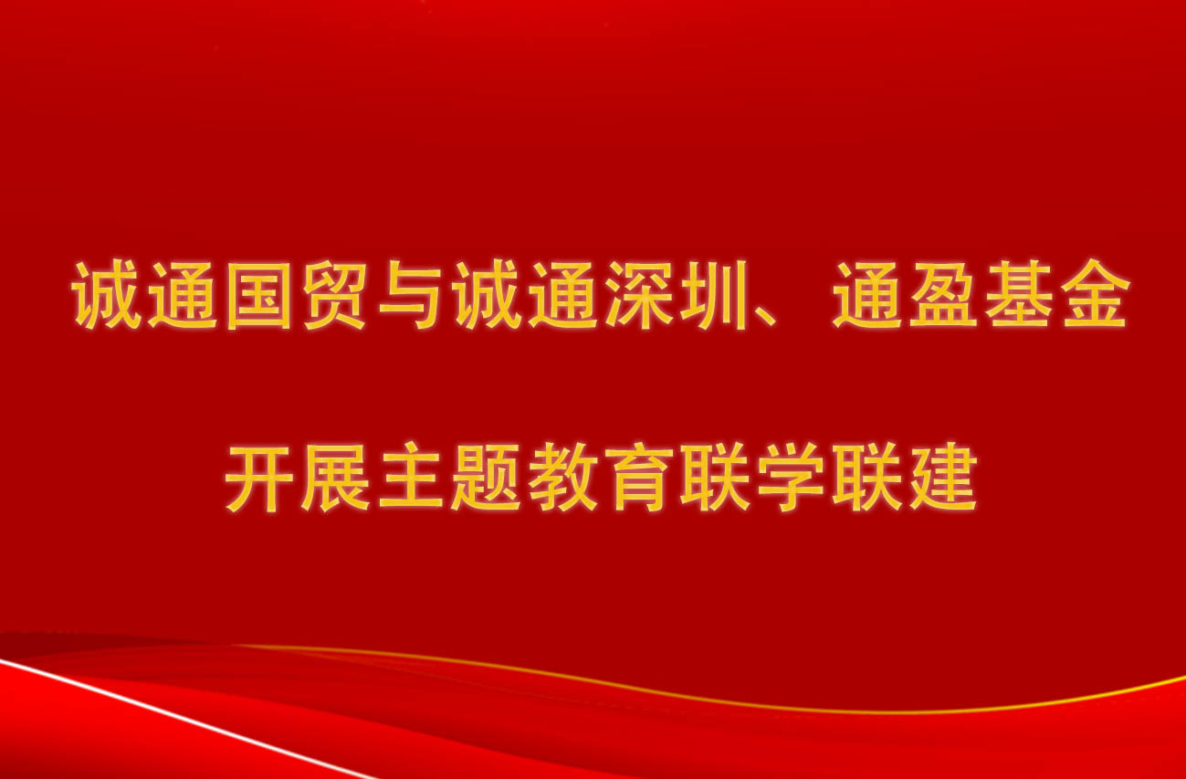 誠通國貿(mào)與誠通深圳、通盈基金開展主題教育聯(lián)學(xué)聯(lián)建